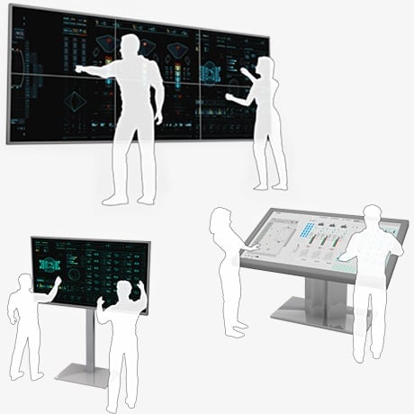 Multitouch Screen Terminal Video Wall for Control Room