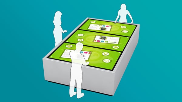 Neue Produkt-Kategorie: Riesige MultiTouch Tresen ATLAS 2
