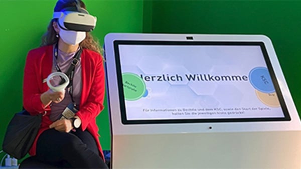 Bechtle präsentiert Touchscreen Terminal in der Premium Lounge des Karlsruher SC