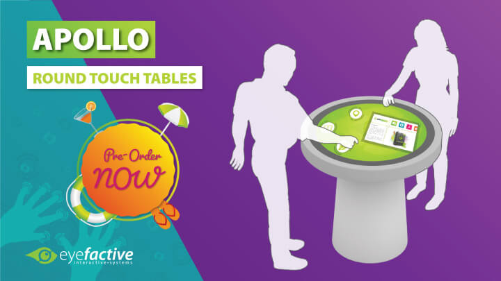 Jetzt vorbestellen: Runder Touch Tisch APOLLO Slim v2