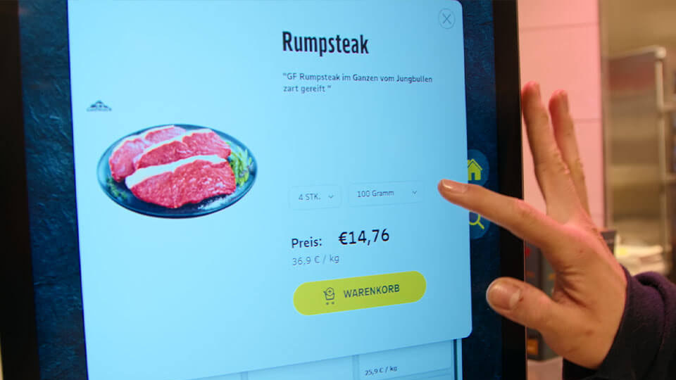 Digital Interactive Food Counter at EDEKA Jensen 2