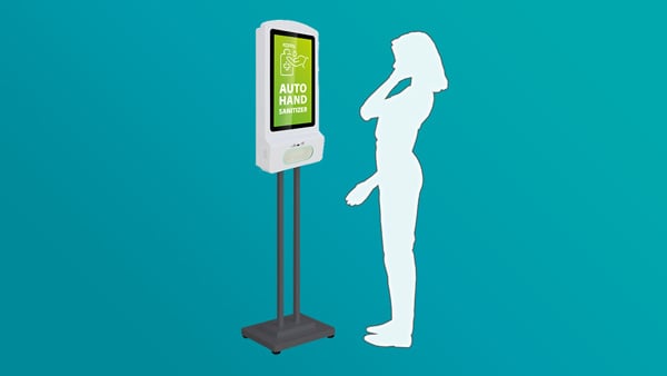 LCD MultiTouch Hand Sanitizer Kiosk Terminals