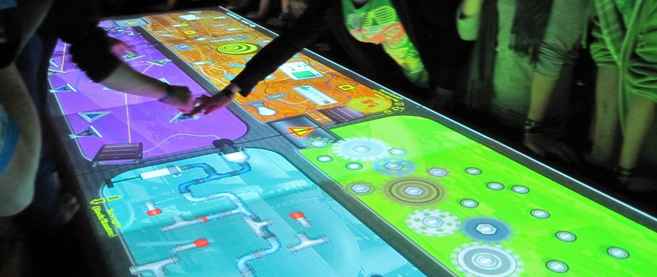 Large-Scale Multi Touch Screen Tables ATLAS 01