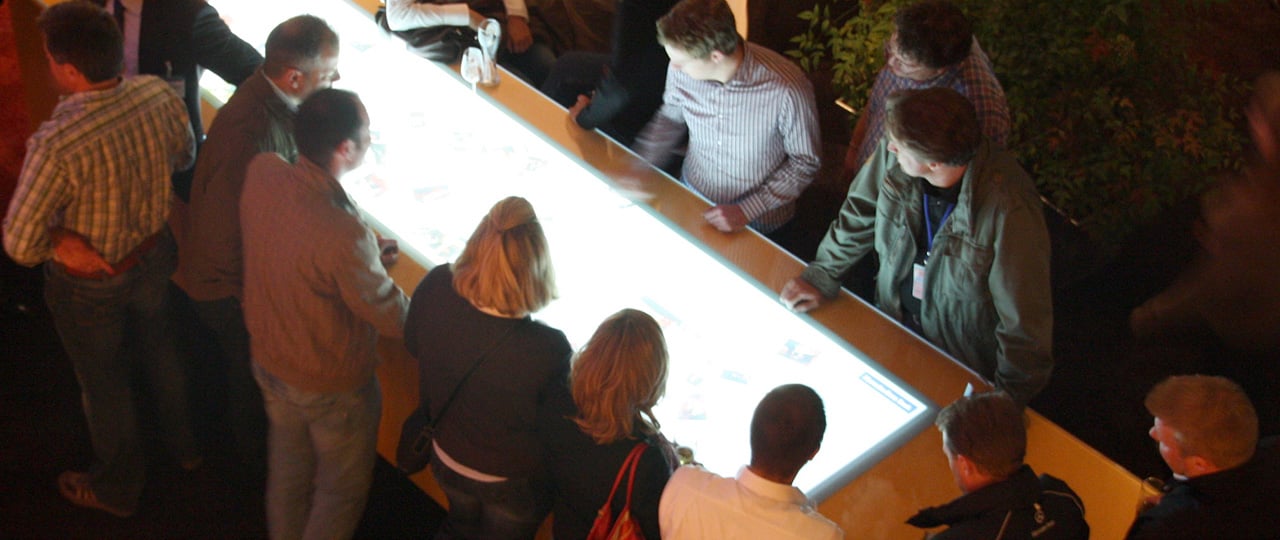 Large-Scale Multi Touch Screen Tables ATLAS 02