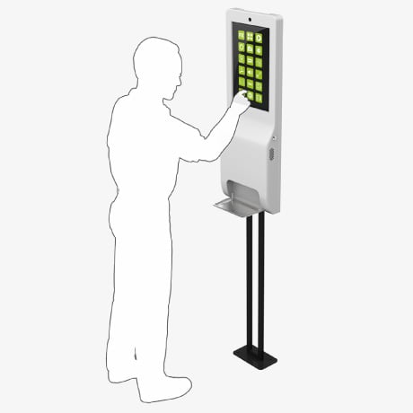 Hand Sanitizer Kiosk with Touchscreen