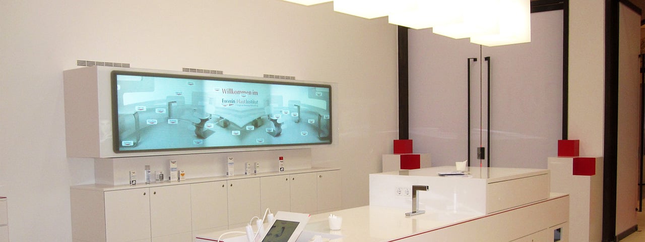 Seamless MultiTOUCH Wall with product recognition for Beiersdorf