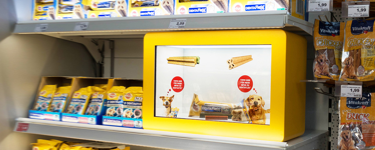 Innovatives Touchscreen Konzept am POS für Mars Petcare