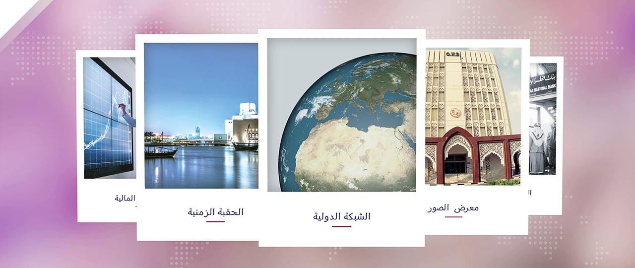 Mit einem 98'' Touchscreen auf Zeitreise der Qatar National Bank (QNB)