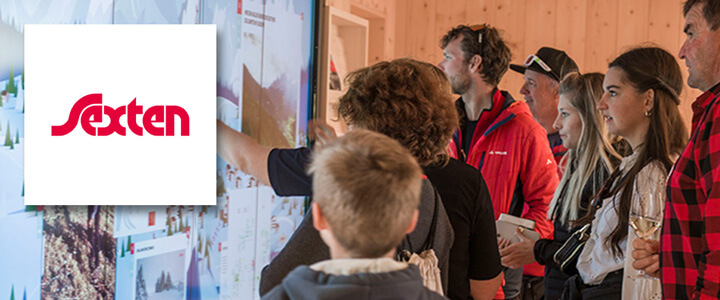 Sexten digitalisiert Tourismus-Center mit XXL interaktiver Videowall