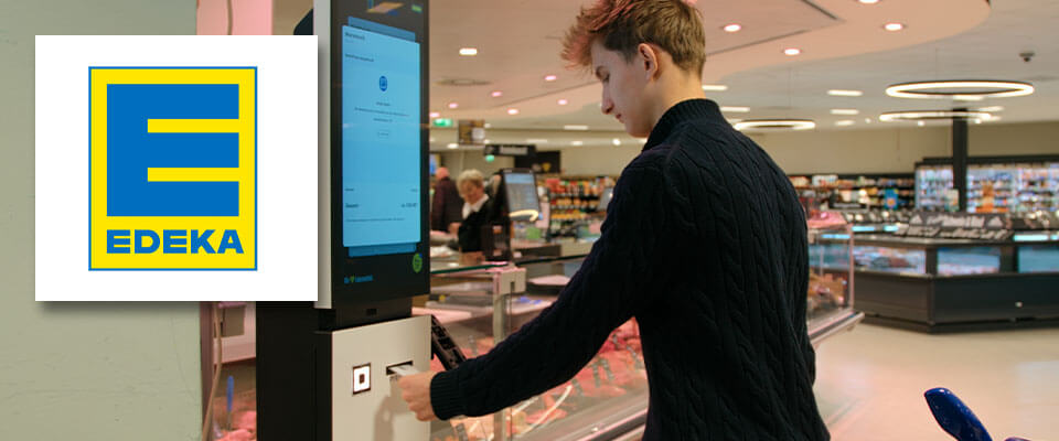 Geringere Wartezeiten durch interaktives Selbstbedienungs-Terminal bei EDEKA