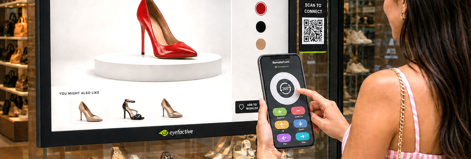 Interactive Shop Window Smartphone Control