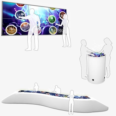 Multitouch Screen Tables & Walls for Club, Party, Event