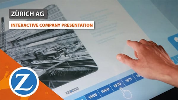 Zürich AG – Interactive Multitouch Display for Company Presentation