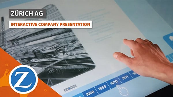 Zürich AG – Interaktive Multitouch Lösung zur Firmen-Präsentation