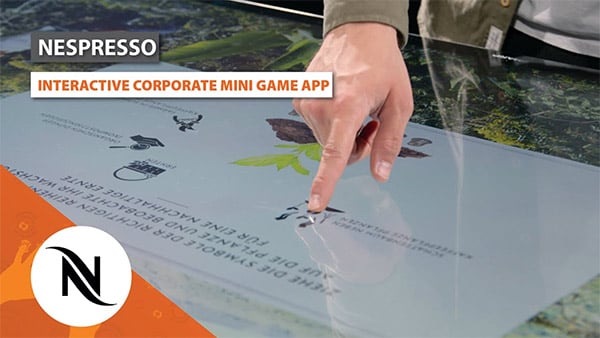 Touchscreen Software Puzzle-Game für Nespresso